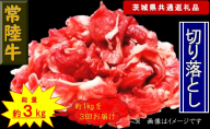 【3か月定期便】【常陸牛】切り落とし 約1kg【定期便】計3回 総量約3kg（茨城県共通返礼品）【 常陸牛 茨城県 日立市 】