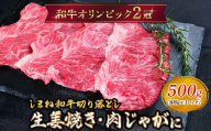 しまね和牛 生姜焼き、肉じゃが等 切り落とし 500g 【黒毛和牛  おすすめ 小分け 冷凍 和牛オリンピック 肉質NO.1】