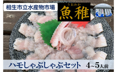 【兵庫県相生市】 相生市立水産物市場「魚稚」の ハモしゃぶしゃぶセット４～５人前 1538192 - 兵庫県相生市