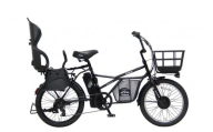 ヱビス自転車 ミニベロカーゴ電動アシスト自転車 GRC-515L-R 20インチ シマノ製外装7段変速【本体：マットブラックorマットベージュorマットオリーブ×子乗せ：ブラック】