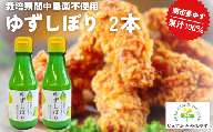 岐阜県観光連盟推奨土産品 「ゆずの里上之保」 ゆずしぼり（ゆず果汁）　2個 ～栽培期間中農薬不使用の上之保産柚子を使用 自家栽培 ゆずしぼり 国産 柚子 ユズ フルーツ 果物 常温 くだもの 焼き魚 焼酎 お酒 美味しい おいしい うまい 絶品 グルメ