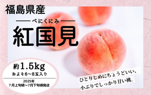 ◆2025年夏発送◆ 紅国見 ～産直・桃・約1.5kg～　※離島への配送不可　※2025年7月上旬～7月下旬頃に順次発送予定 1540732 - 福島県国見町