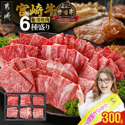 宮崎牛6種盛り焼肉食べ比べ300g_MJ-N202 1541321 - 宮崎県都城市