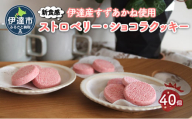 [№5525-1075]北海道産 ストロベリー ショコラ クッキー 40個 森のおくりもの 菓子 焼菓子 クッキー 苺 ストロベリー すずあかね お菓子 おやつ スイーツ デザート 規格外 常温 送料無料