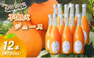 不知火ストレート果汁100％ジュース 720ml×12本 | 数量選択可 みかん ミカン 蜜柑 柑橘 数量限定 愛媛県産 松山市 中島 愛媛 ふるさと納税