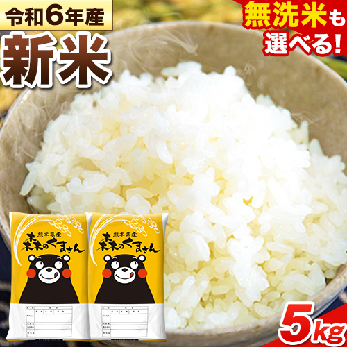 令和6年産 新米 無洗米 も 選べる 森のくまさん 5kg × 1袋  白米 熊本県産 単一原料米 森くま《7-14営業日以内に出荷予定(土日祝除く)》《精米方法をお選びください》送料無料 1545229 - 熊本県長洲町