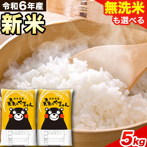 令和6年産 新米 無洗米 も 選べる 森のくまさん 5kg × 1袋  白米 熊本県産 単一原料米 森くま《11月-12月より出荷予定》《精米方法をお選びください》送料無料 1545320 - 熊本県御船町