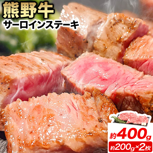 牛肉 熊野牛 サーロインステーキ 約400g(約200g×2枚) 株式会社Meat Factory《30日以内に出荷予定(土日祝除く)》和歌山県 日高川町 熊野牛 黒毛和牛 サーロイン ステーキ 肉 牛肉 和牛 国産 送料無料 1545589 - 和歌山県日高川町