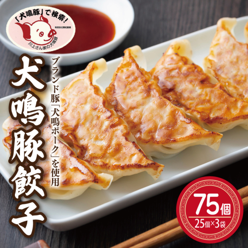 【泉佐野ブランド豚】犬鳴豚餃子 75個 (25個×3袋)【国産 豚肉 泉佐野ブランド豚 犬鳴ポーク】 099H3920 1547162 - 大阪府泉佐野市