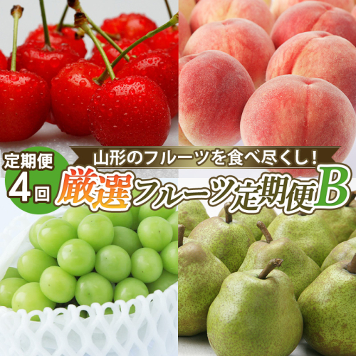 【定期便4回】山形のフルーツを食べ尽くし！厳選フルーツ定期便B 【令和7年産先行予約】FS24-799 1547552 - 山形県山形市