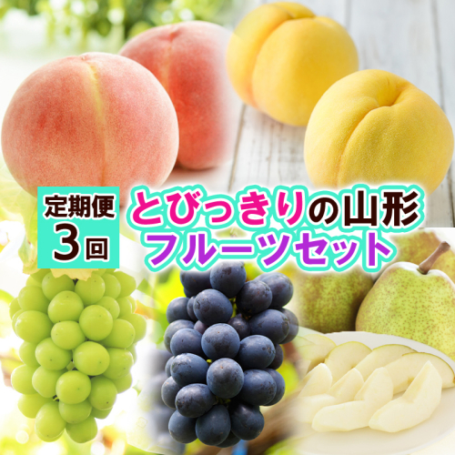 【定期便3回】とびっきりの山形フルーツセット 【令和8年産先行予約】FS24-797 1547614 - 山形県山形市