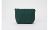 【kiten.kyoto】HANTEN.  Pouch 深緑（FUKAMIDORI）