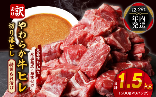 【年内発送】やわらか牛ヒレ肉 切り落とし 1.5kg 氷温熟成×特製ダレ【訳あり サイズ不揃い サイコロステーキ 一口サイズにカット】 within2024 mrz0039y 1547744 - 大阪府泉佐野市