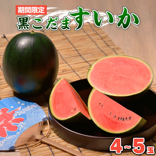 【2025年7月上旬から発送開始】黒こだま すいか 4～5玉 夏 スイカ すいか 黒こだま おやつ［BQ001sa］ 1547779 - 茨城県桜川市