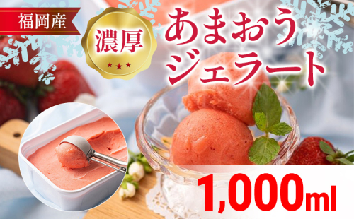 福岡産 濃厚あまおうジェラート 1000ml あまおう イチゴ いちご ジェラート スイーツ 果物 フルーツ アイス お返し プレゼント ストロベリー 南国フルーツ株式会社 CO031 1548738 - 福岡県大木町