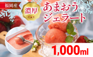 福岡産 濃厚あまおうジェラート 1000ml あまおう イチゴ いちご ジェラート スイーツ 果物 フルーツ アイス お返し プレゼント ストロベリー 南国フルーツ株式会社 CO031