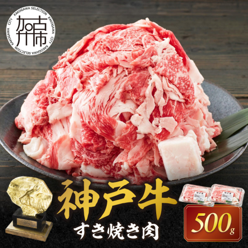 神戸牛 メガ盛りすき焼き肉 500g《 神戸牛 牛肉 すき焼き 焼肉 小分け 送料無料 》【2401A001012】 1548929 - 兵庫県加古川市