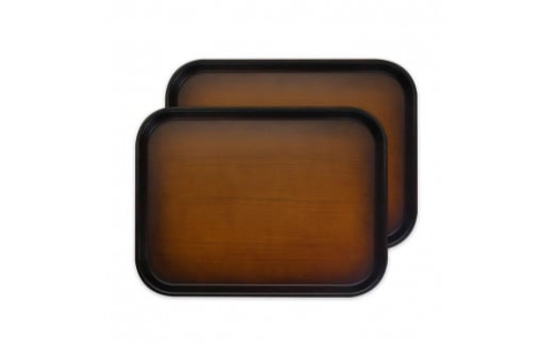 カラフルピノトレー L 39cm 木目 2枚組 タツクラフト 【Tk58】 1549201 - 和歌山県那智勝浦町