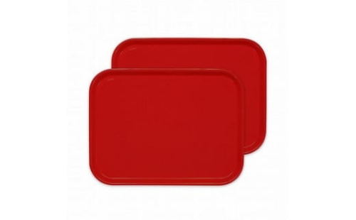 カラフルピノトレー L 39cm レッド 2枚組 タツクラフト 【Tk64】 1549207 - 和歌山県那智勝浦町