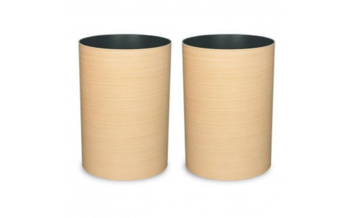 タツクラフト 杢目塗り ダストボックス M ひのき杢 6.8L 2個組 【Tk331】 1549276 - 和歌山県那智勝浦町