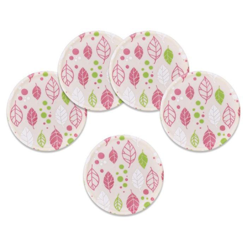 友禅和紙コースター 5枚セット スプリングリーフ ピンク タツクラフト 【Tk20】 1549291 - 和歌山県那智勝浦町