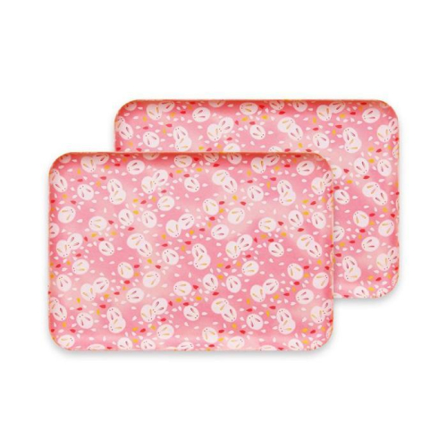 タツクラフト 友禅和紙トレー M 33cm 2枚セット 桜 雪うさぎ 【Tk303】 1549407 - 和歌山県那智勝浦町