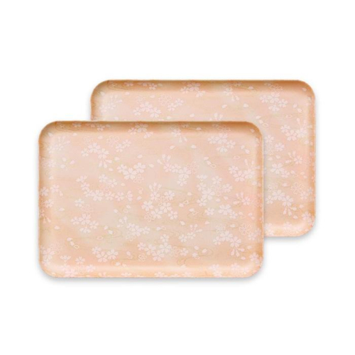 タツクラフト 友禅和紙トレー M 33cm 2枚セット 桜 流水紋 【Tk304】 1549408 - 和歌山県那智勝浦町