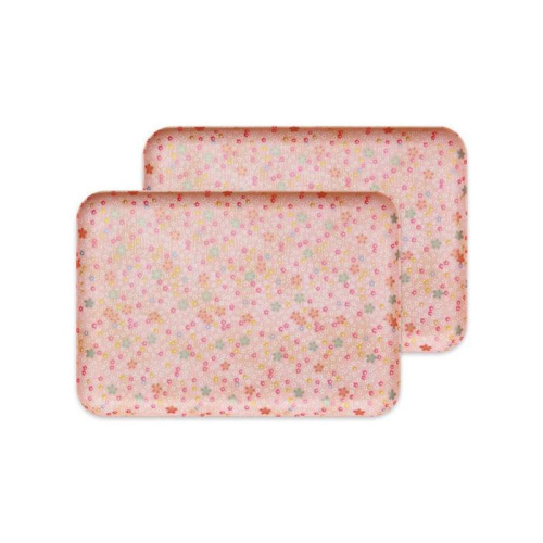 タツクラフト 友禅和紙トレー M 33cm 2枚セット 小花 吹雪 【Tk306】 1549410 - 和歌山県那智勝浦町