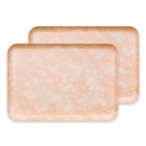 タツクラフト 友禅和紙トレー L 39cm 2枚セット 桜 流水紋 【Tk318】 1549421 - 和歌山県那智勝浦町