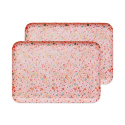 タツクラフト 友禅和紙トレー L 39cm 2枚セット 小花 吹雪 【Tk320】 1549423 - 和歌山県那智勝浦町