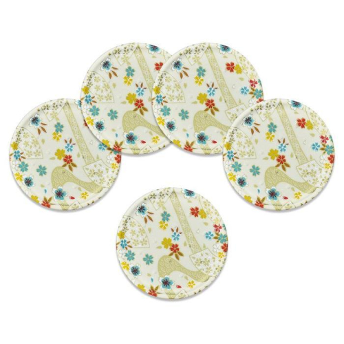 タツクラフト 友禅和紙コースター 5枚セット 桜扇 金流水 【Tk340】 1549437 - 和歌山県那智勝浦町