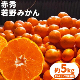 商品情報：赤秀 若野みかん 名称：みかん 産地：和歌山県産 内容量：約5kg(サイズ無選別) 配送方法：常温便でお届けします。 提供元：圦本悟農園 地場産品基準 告示第5条第1号に適合 適合理由：当町