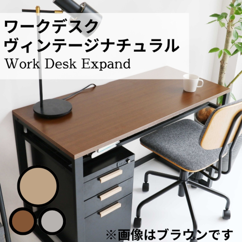 ワークデスク Work Desk Expand ヴィンテージナチュラル リモートワーク 在宅 テレワーク パソコンデスク 学習机 引き出し付き  収納 家具 インテリア  サイドテーブル デスク 机 テーブル 市場家具 インテリア  いちば ICHIBA koti 1550404 - 兵庫県加西市