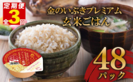 定期便 3回 玄米ごはんパック 120g 48個 玄米 米 お米 ごはん ご飯 こめ パックライス パックご飯 パックごはん ご飯パック ごはんパック パック ライス 備蓄 保存 非常 防災 電子 レンジ 温めるだけ レンチン 簡単 健康 ダイエット 美容 ヘルシー 48 48食 レトルト インスタント おいしい 人気 おすすめ 金のいぶき 大阪府 松原市