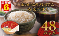 定期便 6回 玄米ごはんパック 120g 48個 玄米 米 お米 ごはん ご飯 こめ パックライス パックご飯 パックごはん ご飯パック ごはんパック パック ライス 備蓄 保存 非常 防災 電子 レンジ 温めるだけ レンチン 簡単 健康 ダイエット 美容 ヘルシー 48 48食 レトルト インスタント おいしい 人気 おすすめ 金のいぶき 大阪府 松原市