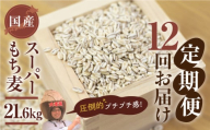 豊橋産スーパーもち麦　定期便 12回（1.8kg×12）