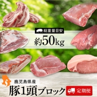 鹿児島県産豚1頭ブロックセット(6回送付定期便）