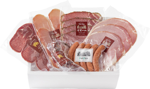 J19　宍粟ハムたっぷりピザとオードブルセット 155410 - 兵庫県宍粟市