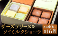 チーズテリーヌ ＆ ソイミルクショコラ 計16個セット 5種類 食べ比べ 1個約40g 西京仕立味噌 八女抹茶 黒ゴマ 黒糖きなこ チョコレート 焼菓子 焼き菓子