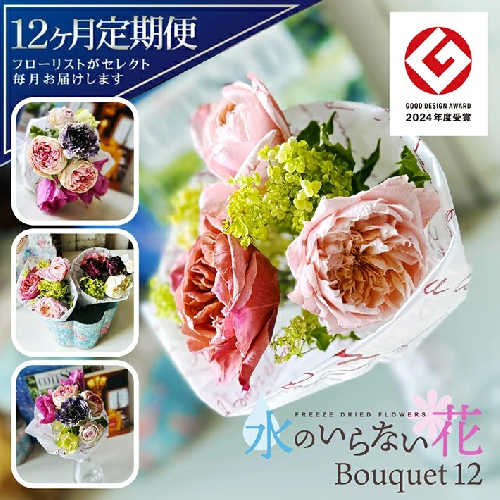 SL0230　【12回定期便】水のいらない花　ゼロフラワー定期便「Bouquet12」 1555951 - 山形県酒田市