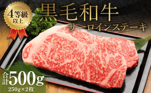 くまもと 黒毛和牛 サーロインステーキ 500g（250g×2枚）牛肉 牛 肉 1556056 - 熊本県益城町