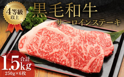 くまもと 黒毛和牛 サーロインステーキ 1.5kg（250g×6枚）牛肉 牛 肉 1556058 - 熊本県益城町