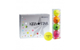 見える！飛ぶ！KIRAシリーズのKIRA & starf;STARは、鮮やかで視認性が高く、ゴルフが楽しくなるボールです。１コア１カバーの２層構造で、大径ソリッドコアが高い反発性能とフィーリン