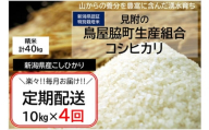 米 定期便 （10kg×4か月） 合計40kg 新潟県産 コシヒカリ 特別栽培米 令和6年産 「鳥屋脇町生産組合コシヒカリ」 精米したてをお届け 新潟のど真ん中見附市 こしひかり 県認証米