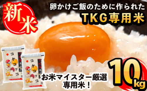 B-108 《令和7年産新米》日本初！卵かけご飯専用米!コケコッコ(TKG専用米)計10kg(5kg×2パック)【山口米店】お米 精米 白米 米 お米 こめ コメ 155713 - 鹿児島県霧島市