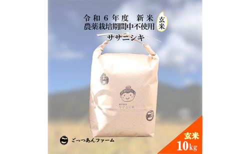 令和6年度産 新米 【どすこい米】自然栽培 ササニシキ 玄米 10kg 1557429 - 福島県猪苗代町