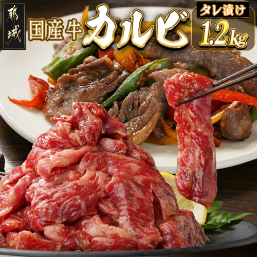 国産牛カルビ タレ漬け1.2kg_14-8401 1565268 - 宮崎県都城市