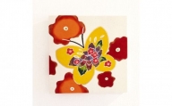 【伝統工芸】「花と蝶」紅型パネル