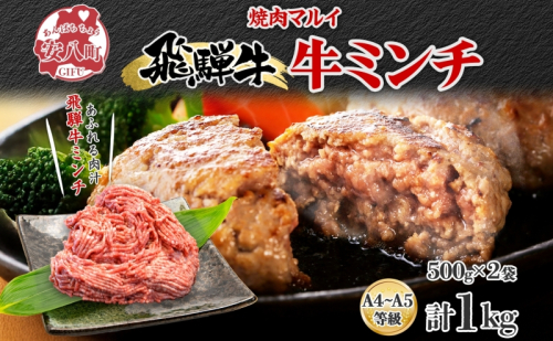 飛騨牛ミンチ 約1kg  ひき肉 挽肉 お肉 牛肉 和牛 国産 牛 ブランド牛 ブランド和牛 ハンバーグ ミートソース 餃子 そぼろ 旨み 贅沢 本格 冷凍 小分け ストック 人気 グルメ 自家用 贈答用 ギフト お取り寄せ 送料無料 焼肉マルイ 岐阜県 安八町 1570406 - 岐阜県安八町