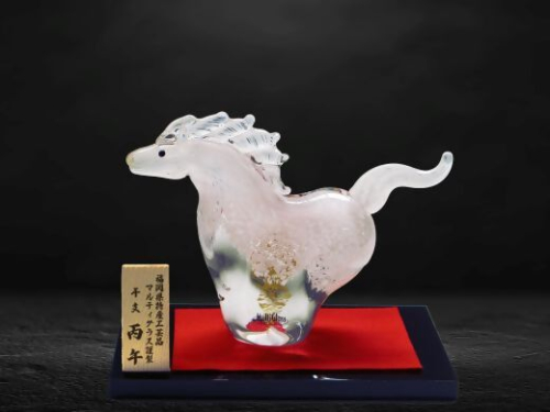 玻璃の干支シリーズ　開運干支　丙午　【001Z】[G4659] 157421 - 福岡県福津市